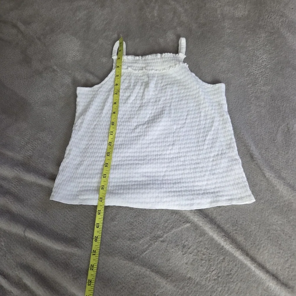 Oshkosh Bgosh Girls Size 10 Sleeveless Smock Tank Top White
